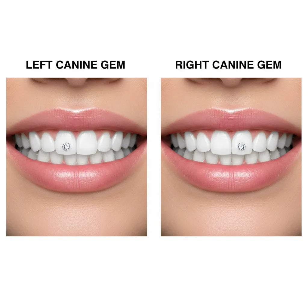 tooth gem placement