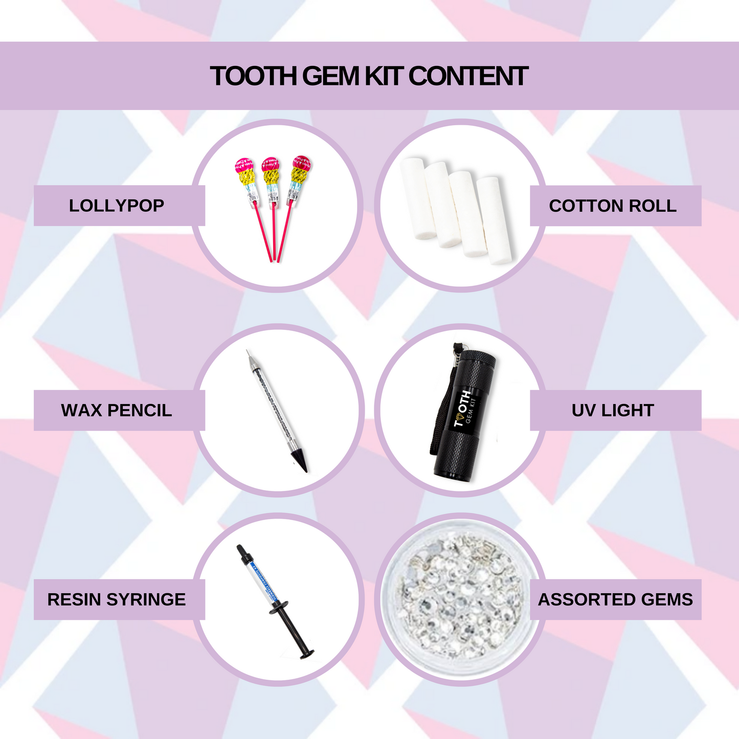 Professional Tooth Gem Kit – Teeth Gems with Glue, UV Light & 30+ Crystals – DIY Tooth Jewelry Kit (Made in USA)