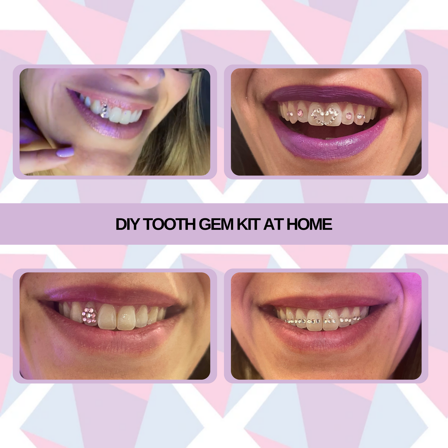 Professional Tooth Gem Kit – Teeth Gems with Glue, UV Light & 30+ Crystals – DIY Tooth Jewelry Kit (Made in USA)